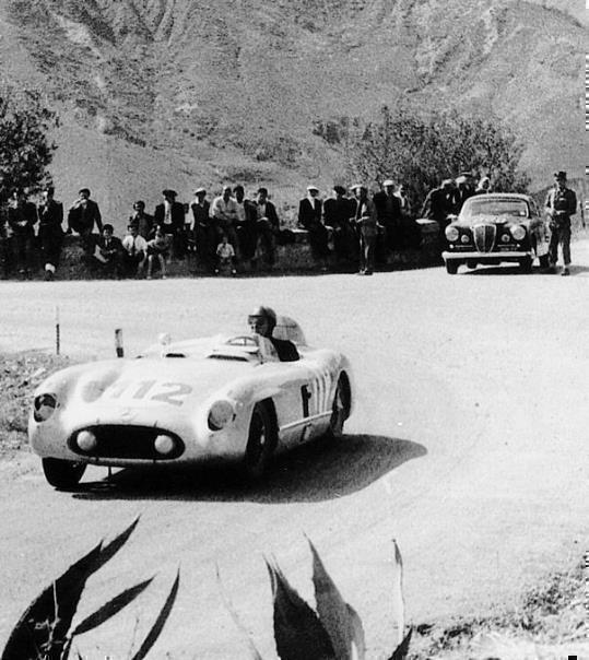 Targa Florio 1955: Der von Juan Manuel Fangio und Karl Kling pilotierte 300 SLR.